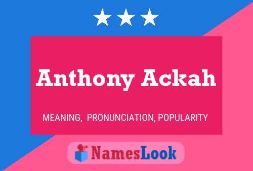 Anthony Ackah 名字海报