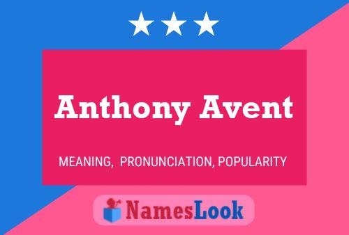 Anthony Avent 名字海报