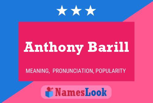 Anthony Barill 名字海报