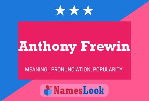 Anthony Frewin 名字海报