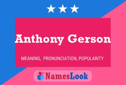 Anthony Gerson 名字海报