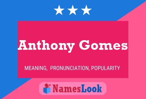 Anthony Gomes 名字海报