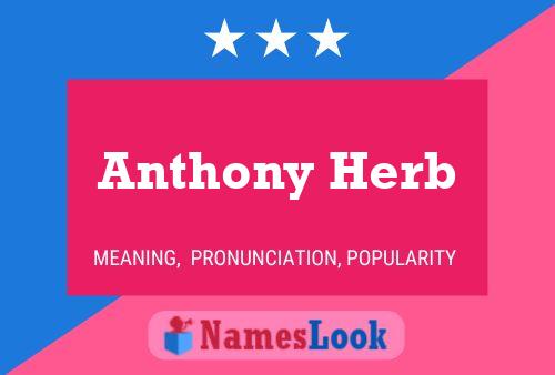 Anthony Herb 名字海报