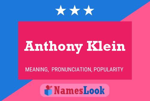 Anthony Klein 名字海报