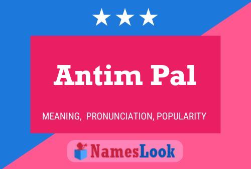 Antim Pal 名字海报