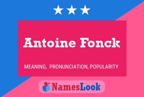 Antoine Fonck 名字海报