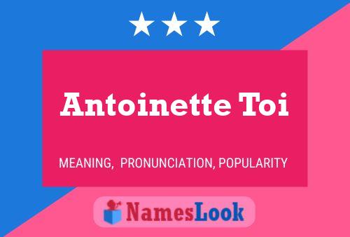 Antoinette Toi 名字海报