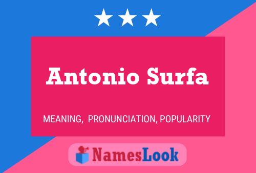 Antonio Surfa 名字海报