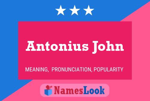 Antonius John 名字海报