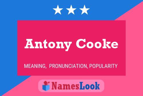 Antony Cooke 名字海报