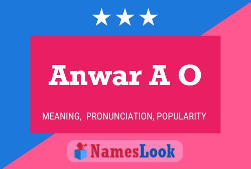 Anwar A O 名字海报