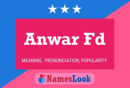 Anwar Fd 名字海报