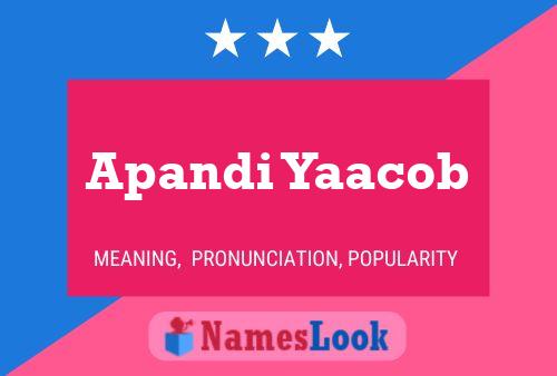 Apandi Yaacob 名字海报