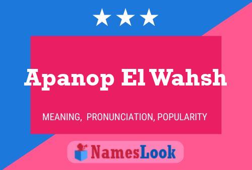 Apanop El Wahsh 名字海报