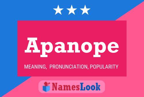 Apanope 名字海报