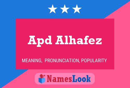 Apd Alhafez 名字海报