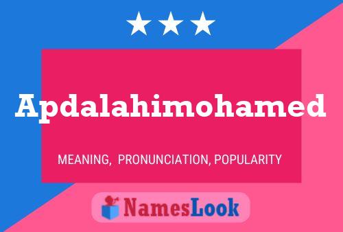 Apdalahimohamed 名字海报