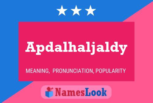 Apdalhaljaldy 名字海报