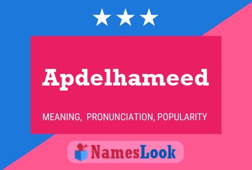 Apdelhameed 名字海报