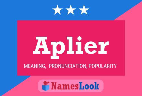 Aplier 名字海报