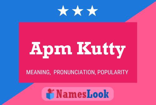 Apm Kutty 名字海报