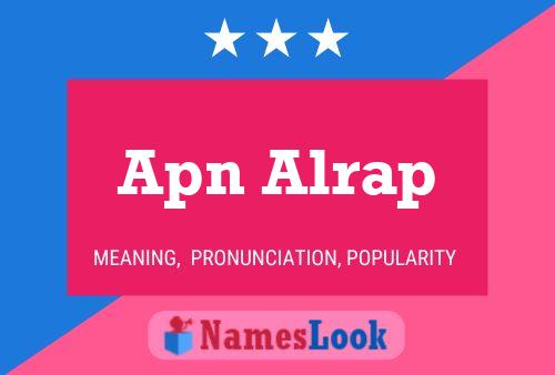 Apn Alrap 名字海报