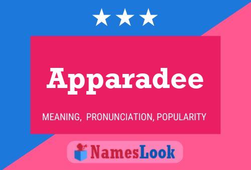 Apparadee 名字海报