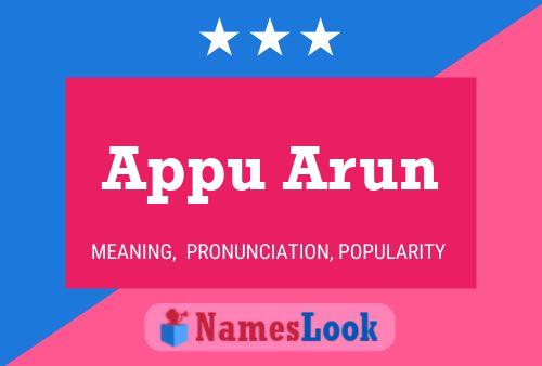 Appu Arun 名字海报