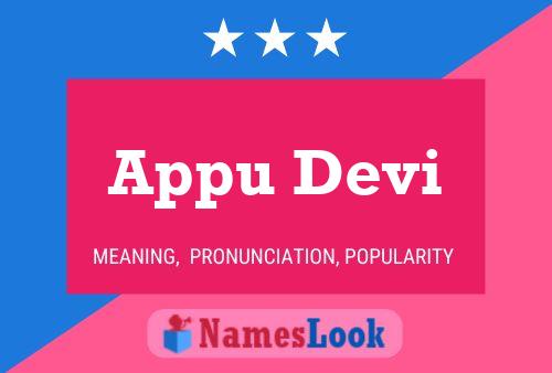 Appu Devi 名字海报