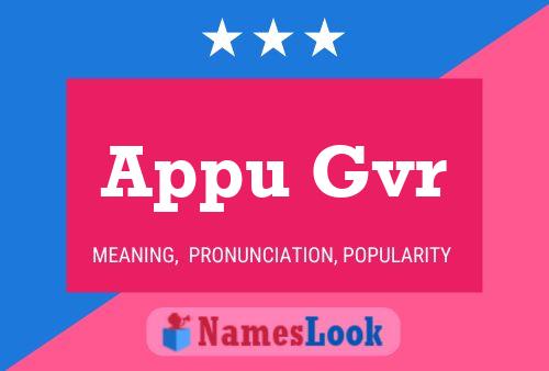 Appu Gvr 名字海报