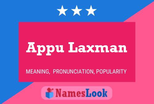 Appu Laxman 名字海报