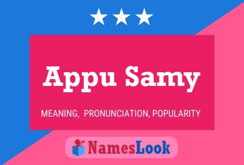 Appu Samy 名字海报