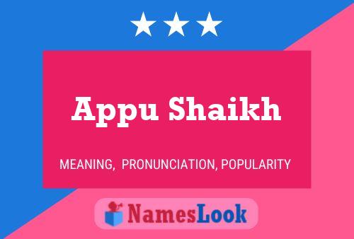 Appu Shaikh 名字海报