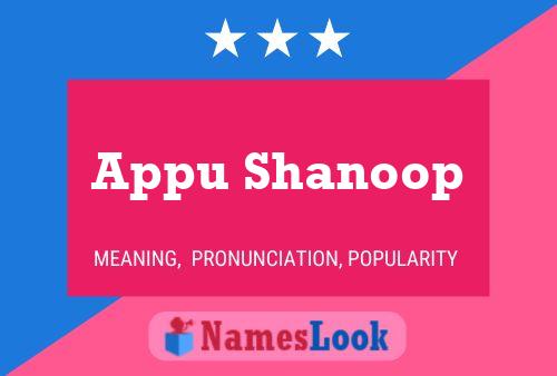 Appu Shanoop 名字海报