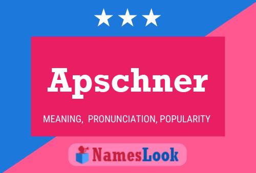 Apschner 名字海报