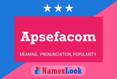 Apsefacom 名字海报