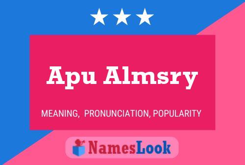 Apu Almsry 名字海报