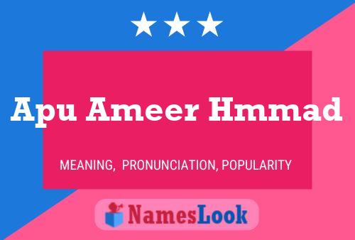 Apu Ameer Hmmad 名字海报