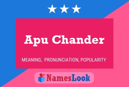 Apu Chander 名字海报