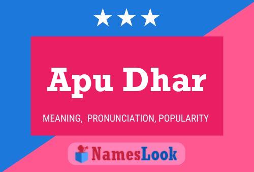 Apu Dhar 名字海报