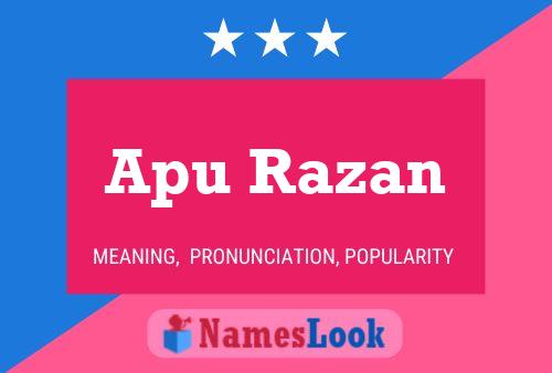 Apu Razan 名字海报