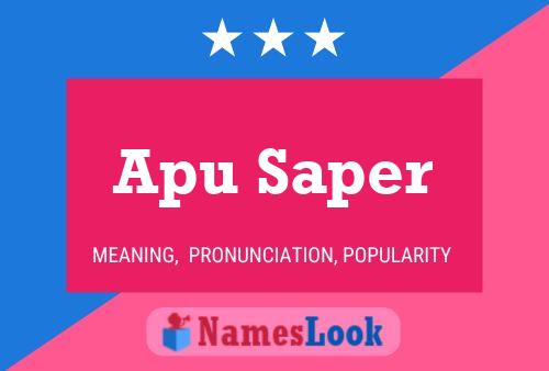 Apu Saper 名字海报