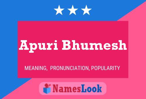 Apuri Bhumesh 名字海报