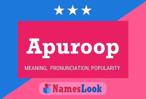 Apuroop 名字海报