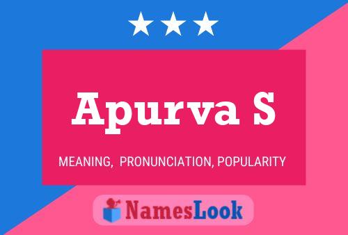 Apurva S 名字海报