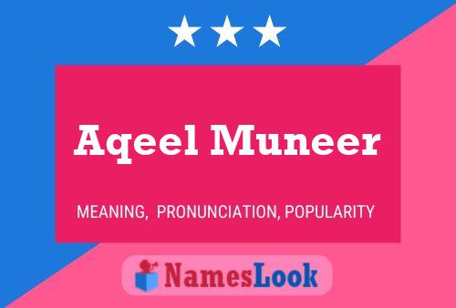 Aqeel Muneer 名字海报