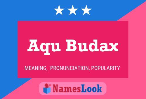 Aqu Budax 名字海报