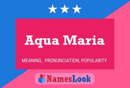 Aqua Maria 名字海报