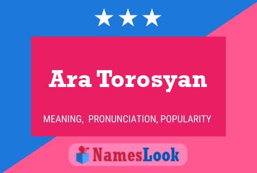 Ara Torosyan 名字海报