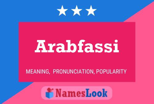 Arabfassi 名字海报